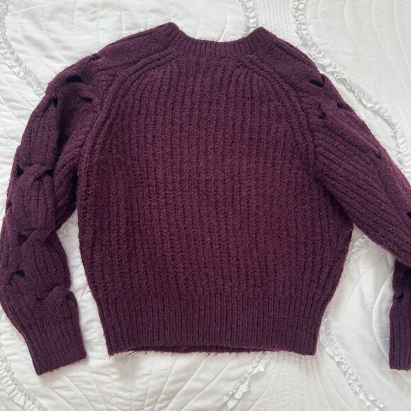 EXPRESS Open Cable Raglan Sleeve Sweater - Picture 6 of 9